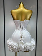 Women's Strapless Bandage Mini Dress – Sexy Illusion Sheath Evening & Party Dress - Windia