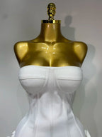 Women's Strapless Bandage Mini Dress – Sexy Illusion Sheath Evening & Party Dress - Windia