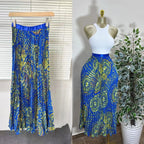 Elegant A-line Midi Skirt, High Waist & Pleats - Perfect for Day to Night! - Windia